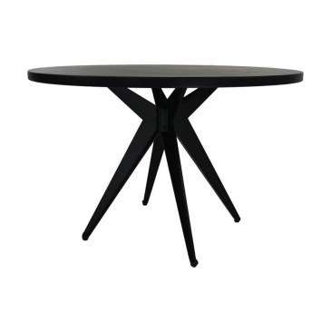 HSM Collection Eettafel Mango Zwart Ø140cm