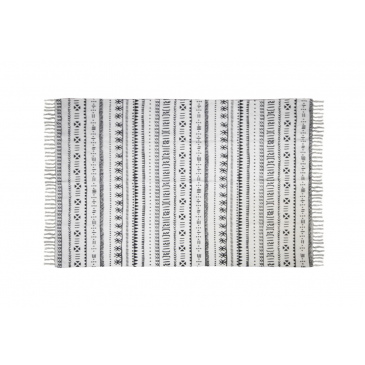 HSM Collection Vloerkleed Katoen Wit/Zwart 150x210cm