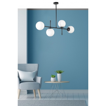 Hanglamp Favori 4-Lichts Zwart