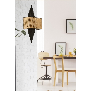 Wandlamp Asli Metaal Zwart