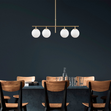 Hanglamp Roe 4-Lichts Shiny Goud