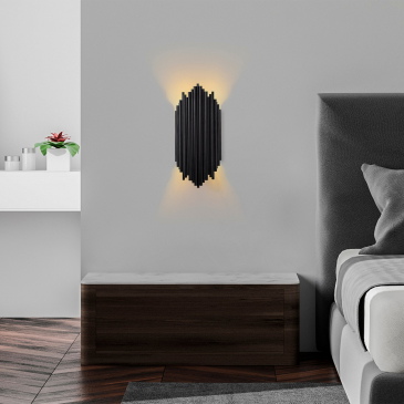 Wandlamp Kara Zwart