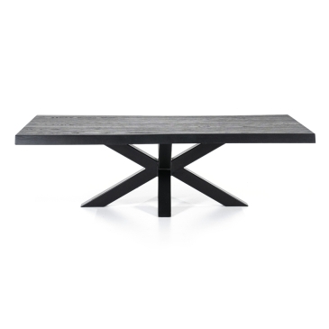 Eleonora Boomstam Salontafel met Spinpoot Zwart 130x70cm