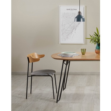 Kave Home Uitschuifbare Eettafel Novac Ovaal 140 (220)x90cm