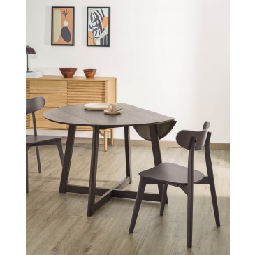 Kave Home Uitschuifbare Tafel Maryse 70 (120)x75cm Essenhout Bruin