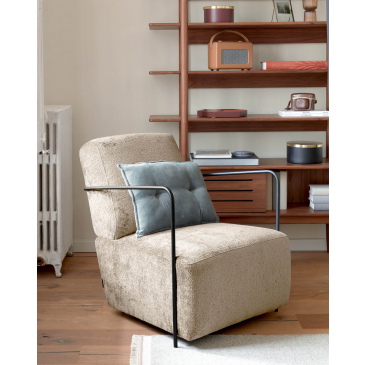 Kave Home Fauteuil Gamer Beige Chenille