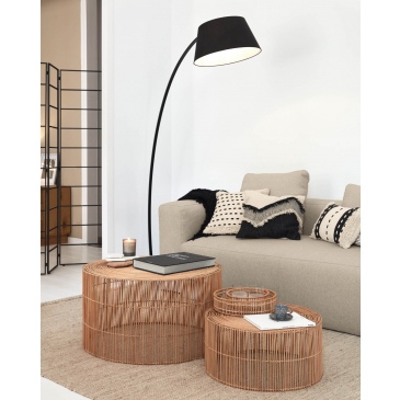 Kave Home Salontafel Elmima Set 2 Rotan Ø66cm / Ø55cm