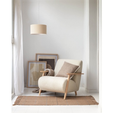 Kave Home Fauteuil Meghan Wit Lam