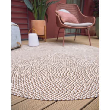 Kave Home Vloerkleed Rodhe Rond Pet Beige Ø150cm