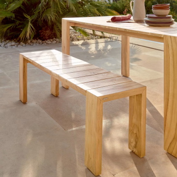 Kave Home Tuinbank Victoire Massief Teakhout 175cm