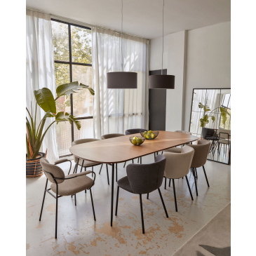 Kave Home Uitschuifbare Eettafel Novac Ovaal 170 (320)x100cm