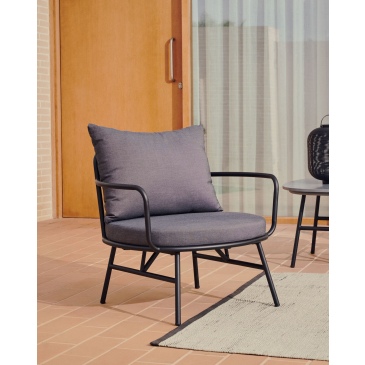 Kave Home Fauteuil Bramant Staal Zwart