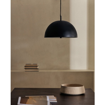 Kave Home Plafondlamp Catlar Zwart Metaal Ø40cm