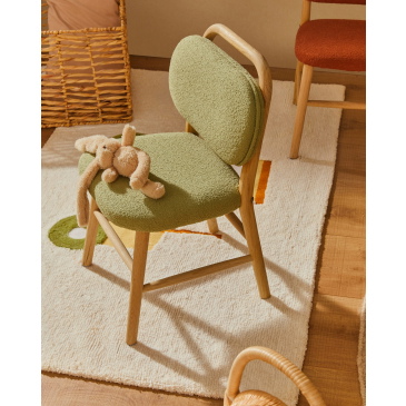 Kave Home Kinderstoel Helda Groen Bouclé