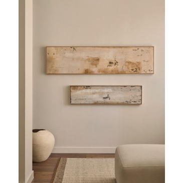 Kave Home Abstract Schilderij Silpa Beige 182x47cm