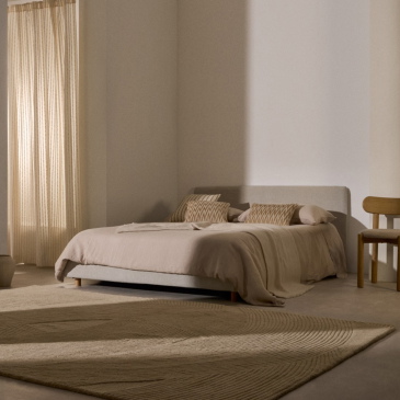Kave Home Bed Valma Chenille Parel 180x200cm