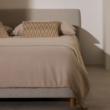 Kave Home Hoofdbord Valma Chenille Parel 90cm