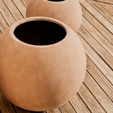 Kave Home Bloempot Solna Terracotta-Effect Ø66cm