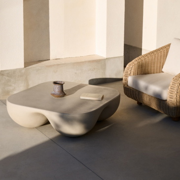 Kave Home Salontafel Colba Outdoor Polystone 100x100cm