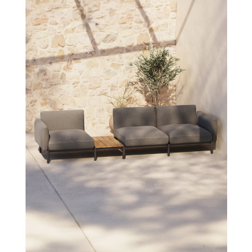 Kave Home Loungeset Sorells 3-Zits Grijs/Naturel