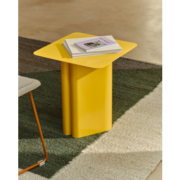 Kave Home Bijzettafel Arvin Geel 42x42cm