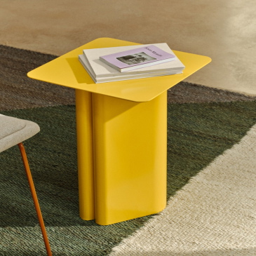 Kave Home Bijzettafel Arvin Geel 42x42cm