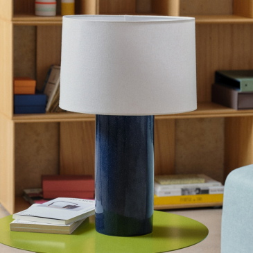 Kave Home Tafellamp Toneric Donkerblauw/Beige Ø33cm