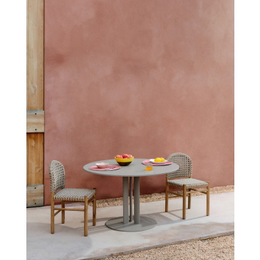 Kave Home Tuintafel Sedalis Taupe Ø120cm