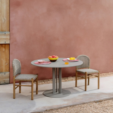 Kave Home Tuintafel Sedalis Taupe Ø120cm