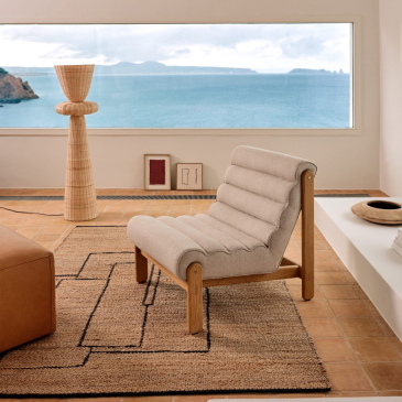 Kave Home Fauteuil Magira Beige Eikenhout