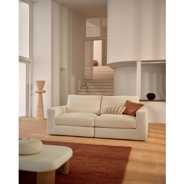 Kave Home Bank Alea 3-Zits Chenille Ecru