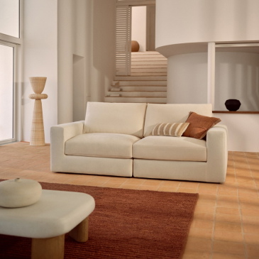 Kave Home Bank Alea 3-Zits Chenille Ecru