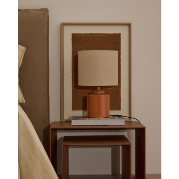 Kave Home Tafellamp Daeli Oranje/Beige