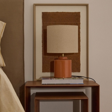Kave Home Tafellamp Daeli Oranje/Beige