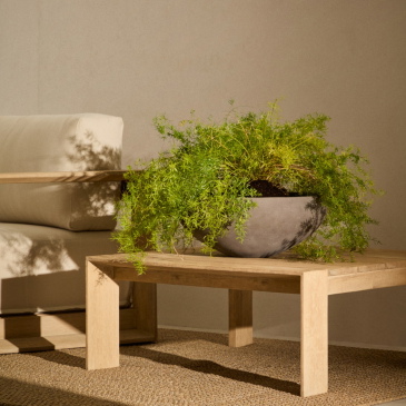 Kave Home Bloempot Nura Donkergrijs Set van 2