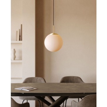 Kave Home Hanglamp Mahala Goud/Wit