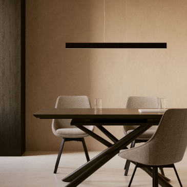 Kave Home Plafondlamp Boadella Zwart