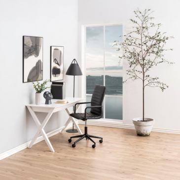 Bureaustoel Wistra Zwart Pu - Giga Living