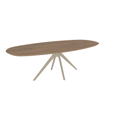 Eettafel Zeno Ovaal Smokey White 240x110cm - Giga Meubel