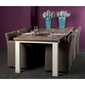 Tower Living Eetkamertafel Fleur 160cm Wit