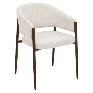 DÉJA Eetkamerstoel Elvia Beige/Walnoot