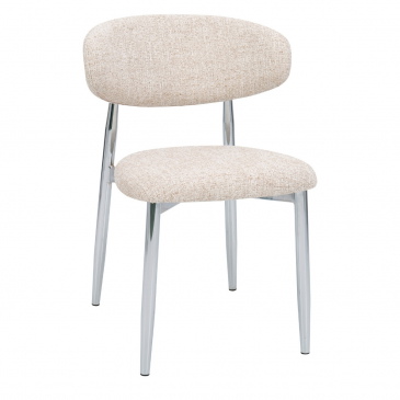 DÉJA Eetkamerstoel Skara Beige/Chrome