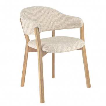 DÉJA Eetkamerstoel Uppsala Beige/Naturel Eiken