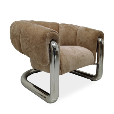 DÉJA Fauteuil Leka Beige/Chrome