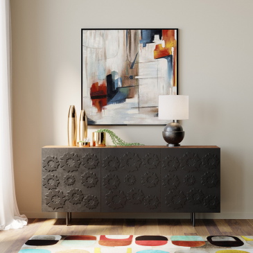 Kare Design Dressoir Fiori Zwart 160cm