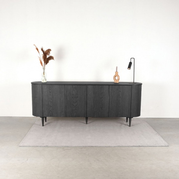 LABEL51 Dressoir Oliva Zwart Eiken 220cm