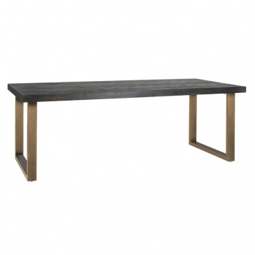 Richmond Eettafel Blackbone Zwart Brass 180cm