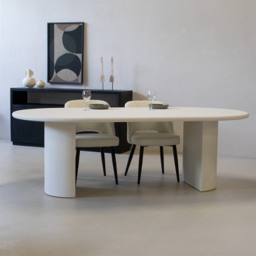 Eettafel Flow Off White 230cm - Giga Living