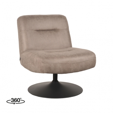 LABEL51 Fauteuil Eli Taupe Microfiber