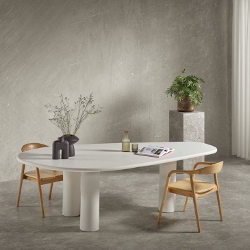 Eettafel Flow Organisch Off White 240cm - Giga Living